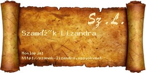 Szamák Lizandra névjegykártya